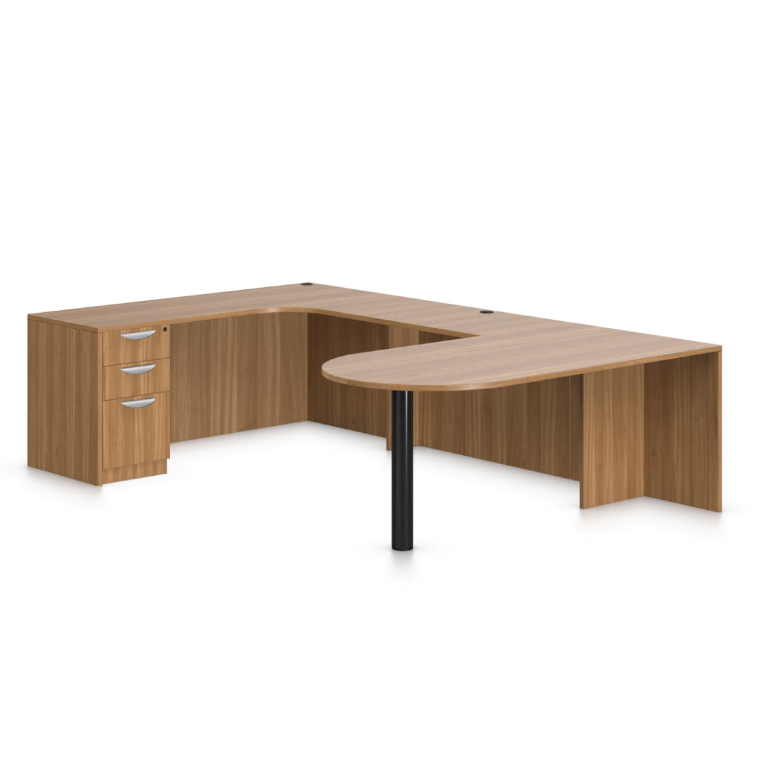 U71E - 6' x 10' U-Shape Workstation (Island D with B/B/F Pedestal)