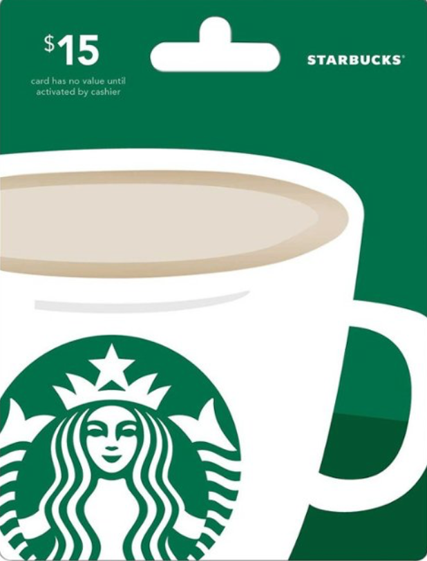 STARBUCKS $15 CARD (DIGITAL) - Gift Cards Near Me