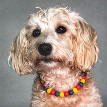 Load image into Gallery viewer, The Beaded Monkey - Pooh &amp; Friends Silicone Beaded Dog Collar - Ruff Stitched Winter 2020 Collection - Portrait of Dog Wearing Collar
