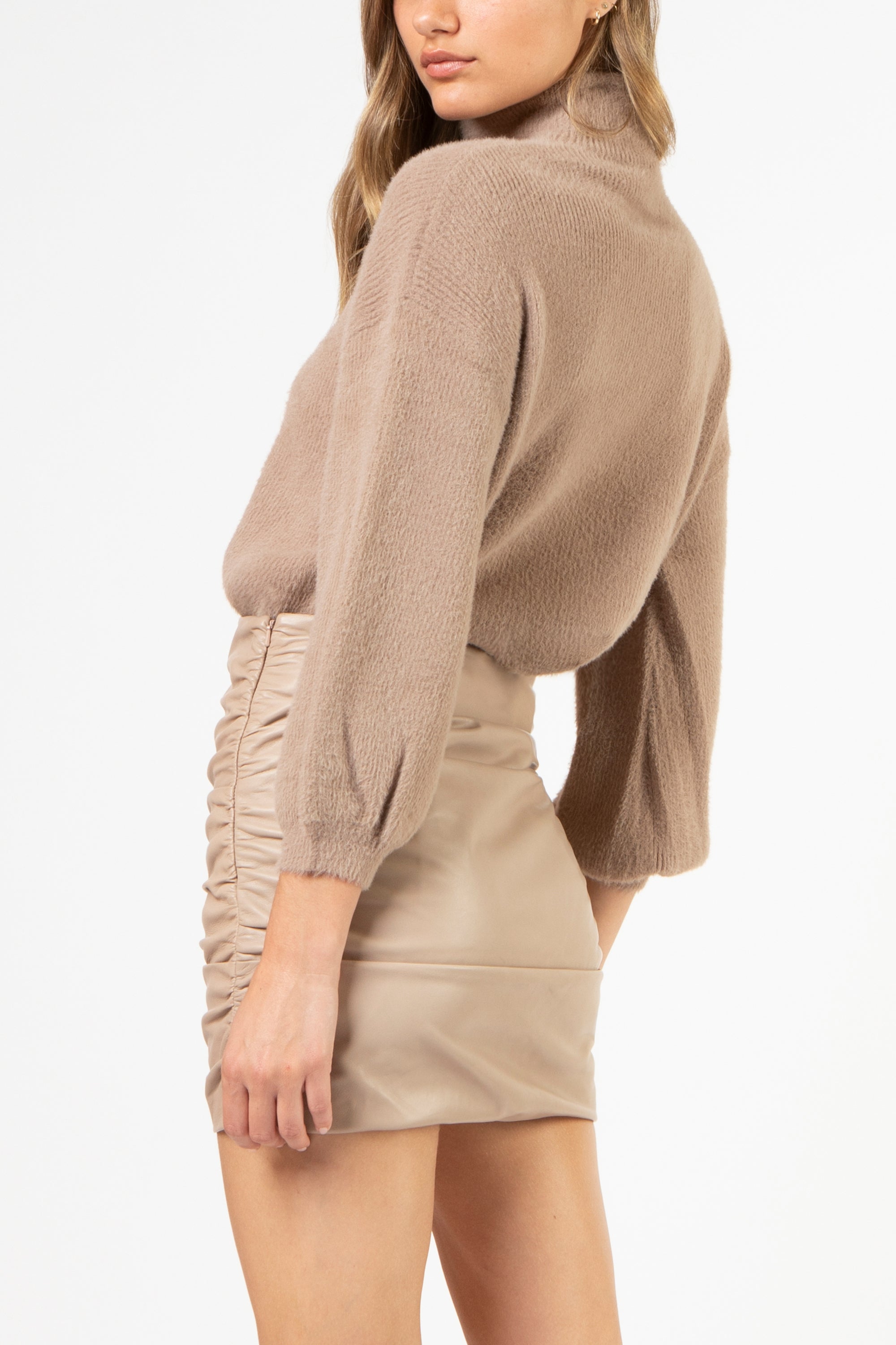 Turtleneck sweater - putty