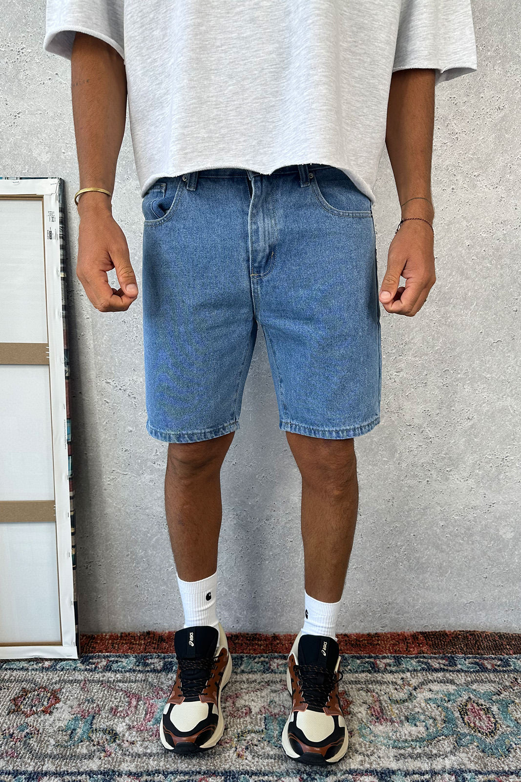 Andre Relaxed Denim Short Blue