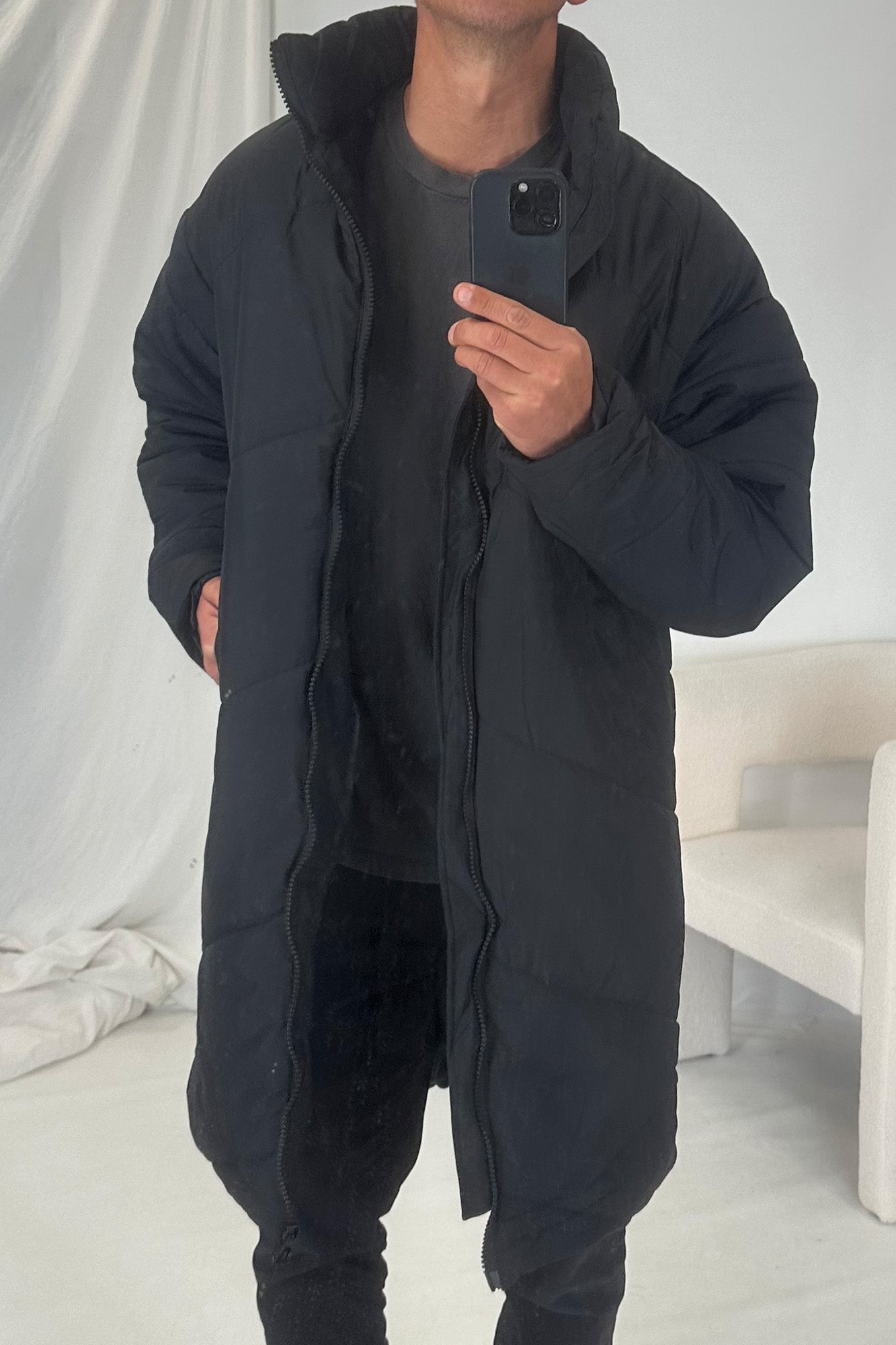 NTH Long Puffer Jacket Black