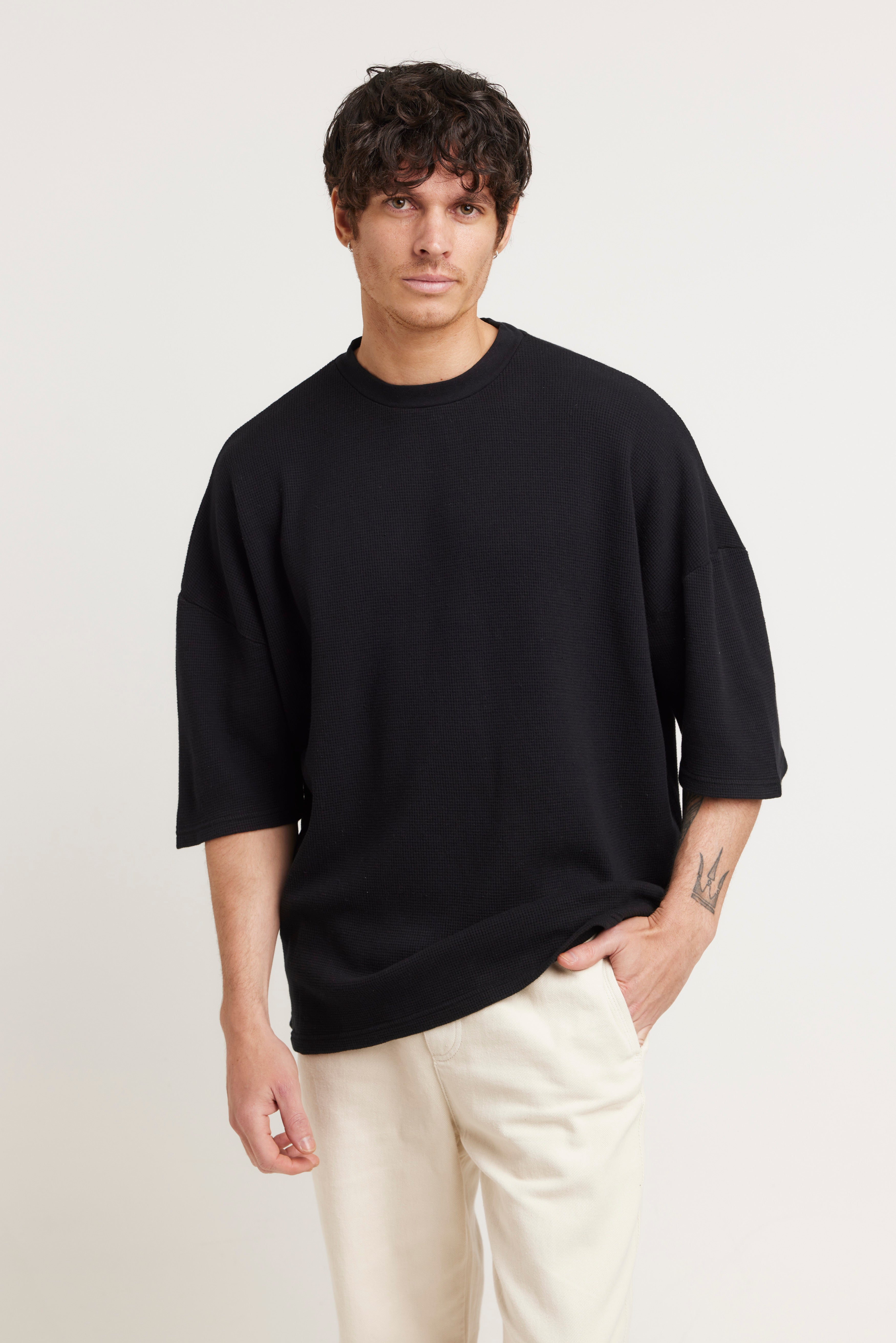 NTH Waffle Tee Black