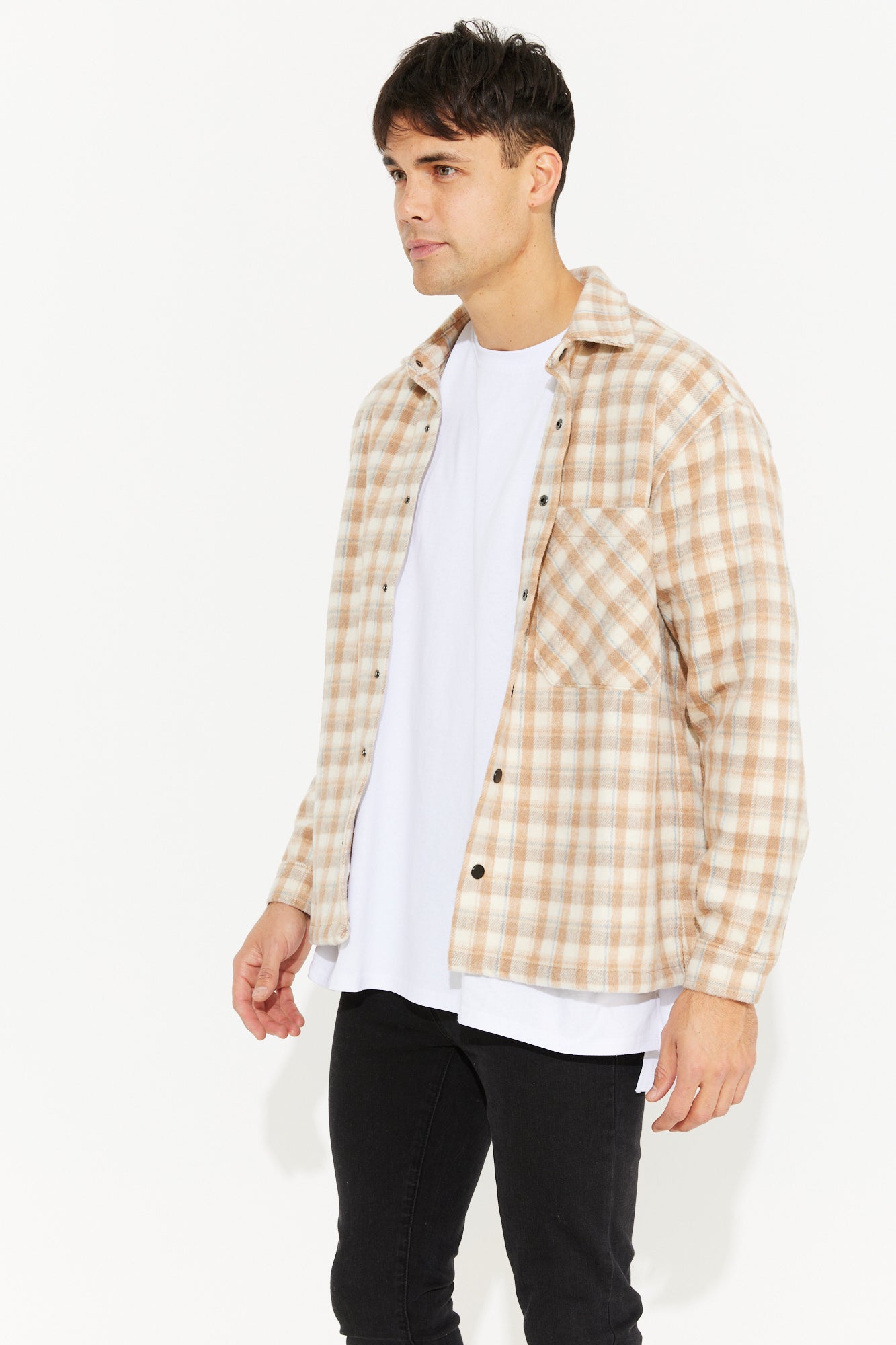 Origin Check Overshirt Sand