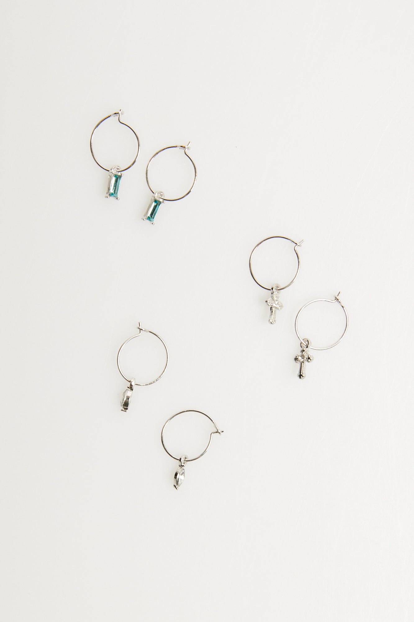 Willa Dainty Charm Earring Set Silver