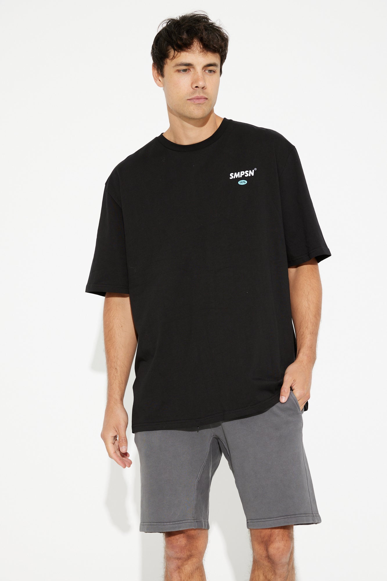 Mateo Crew Logo Tee Black