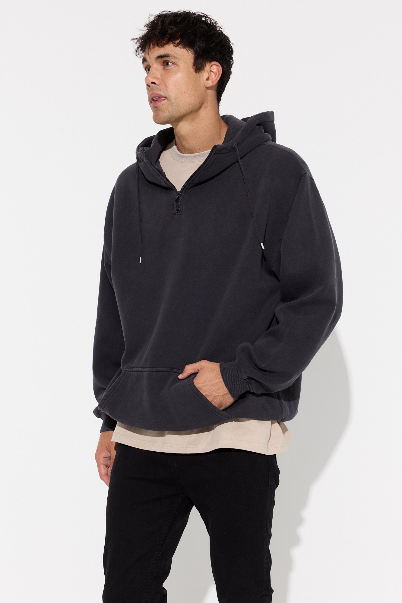 Tate Zip Hoodie Black Acid