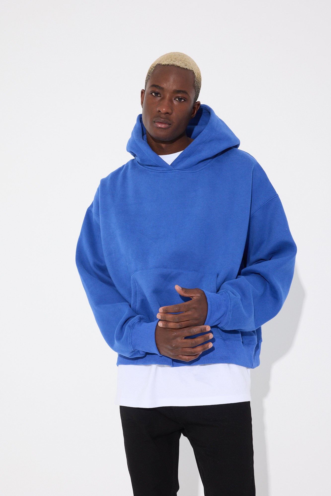 Milo Drop Shoulder Hoodie Cobalt