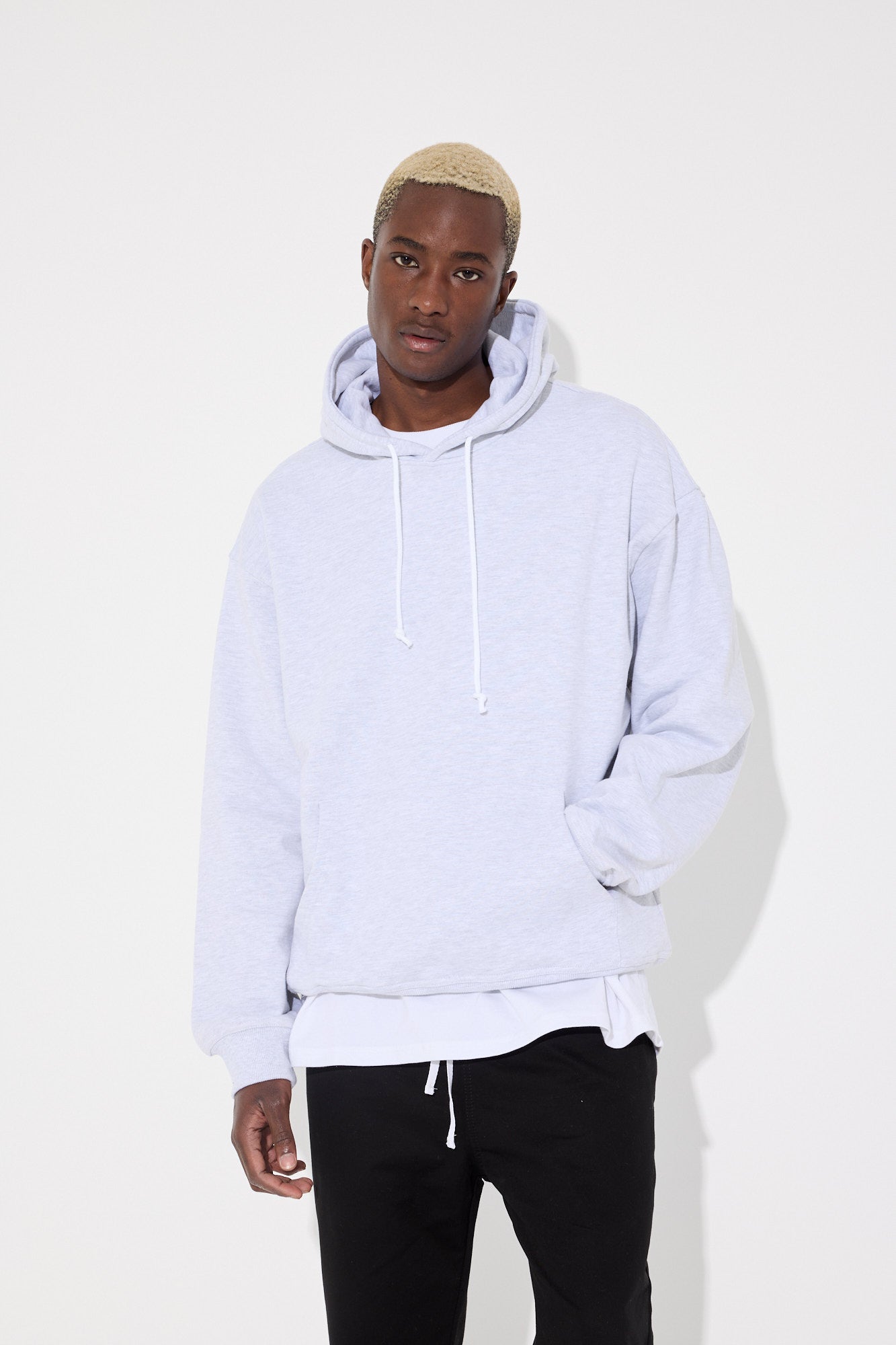 Harris Heavyweight Hoodie White Marle