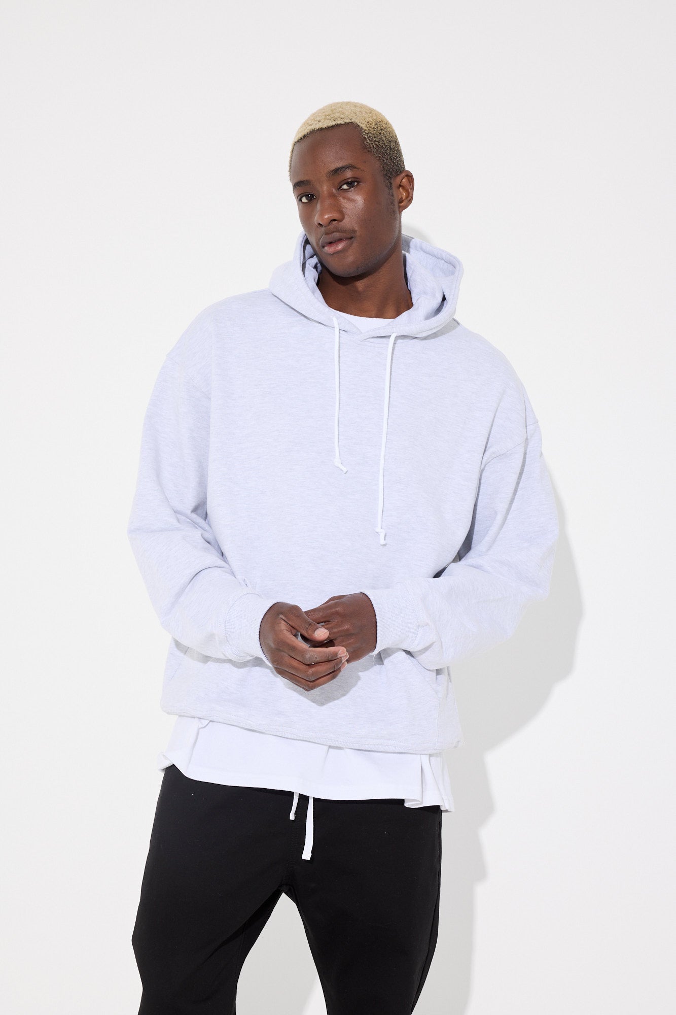 Harris Heavyweight Hoodie White Marle