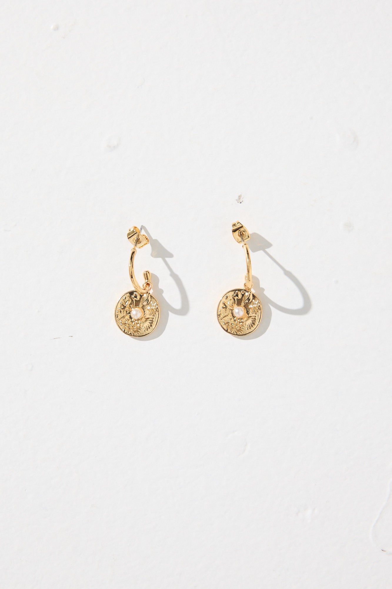 Baroque Pearl Earrings Gold