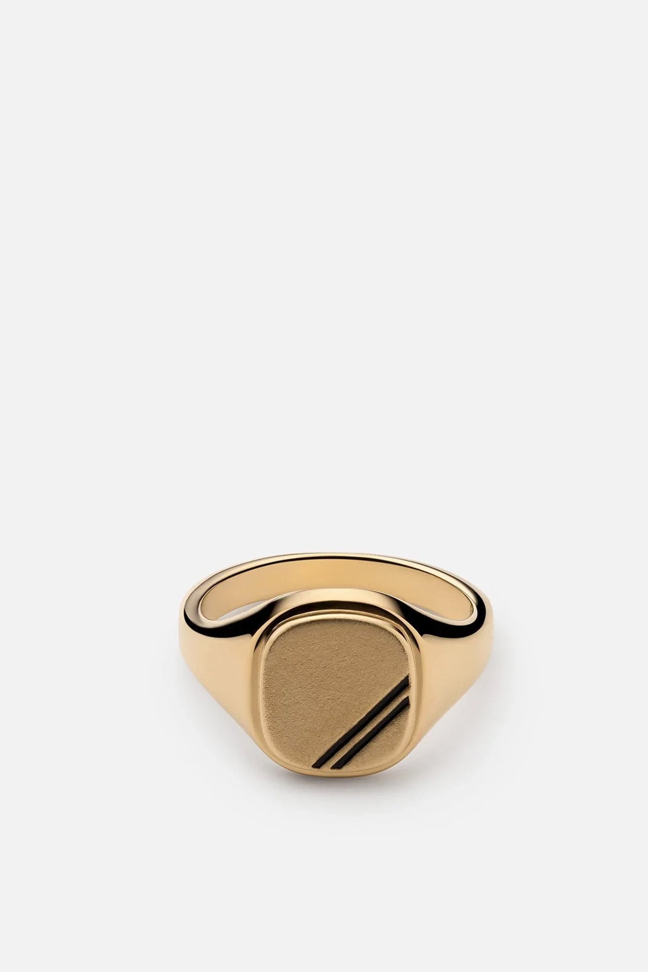 Miansai Square Step Ring Gold Vermeil/Black