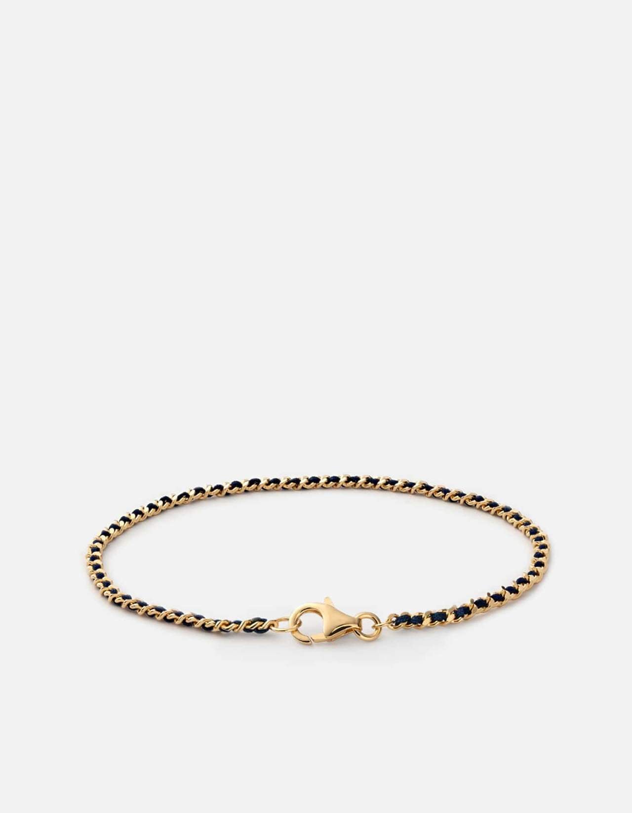 Miansai 2mm Braided Chain Bracelet, Gold Vermeil