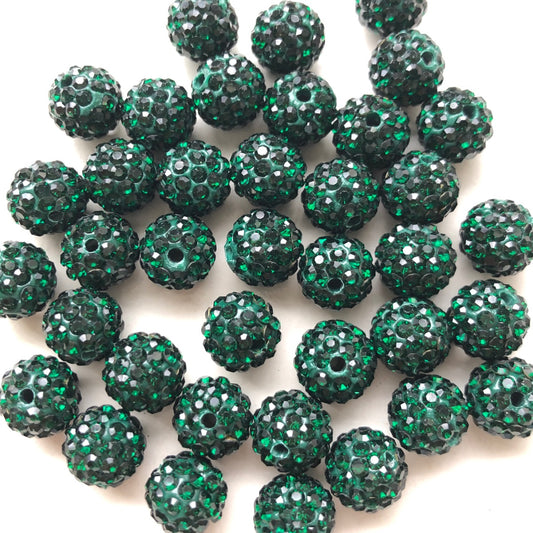 50-100pcs/lot 10mm Multicolor Orange Clay Disco Ball Beads, Clay Beads