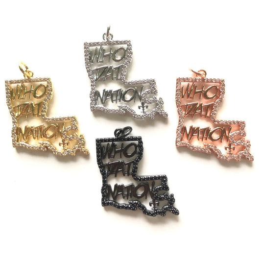 10pcs/lot 25.7*18.7mm Fleur de Lis CZ Saints Football Charms | Charms | Charms Beads Beyond Mix Colors