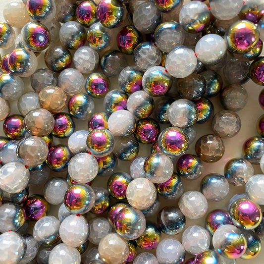 60 inch Multi-Color Stone and Copper Beads 101722