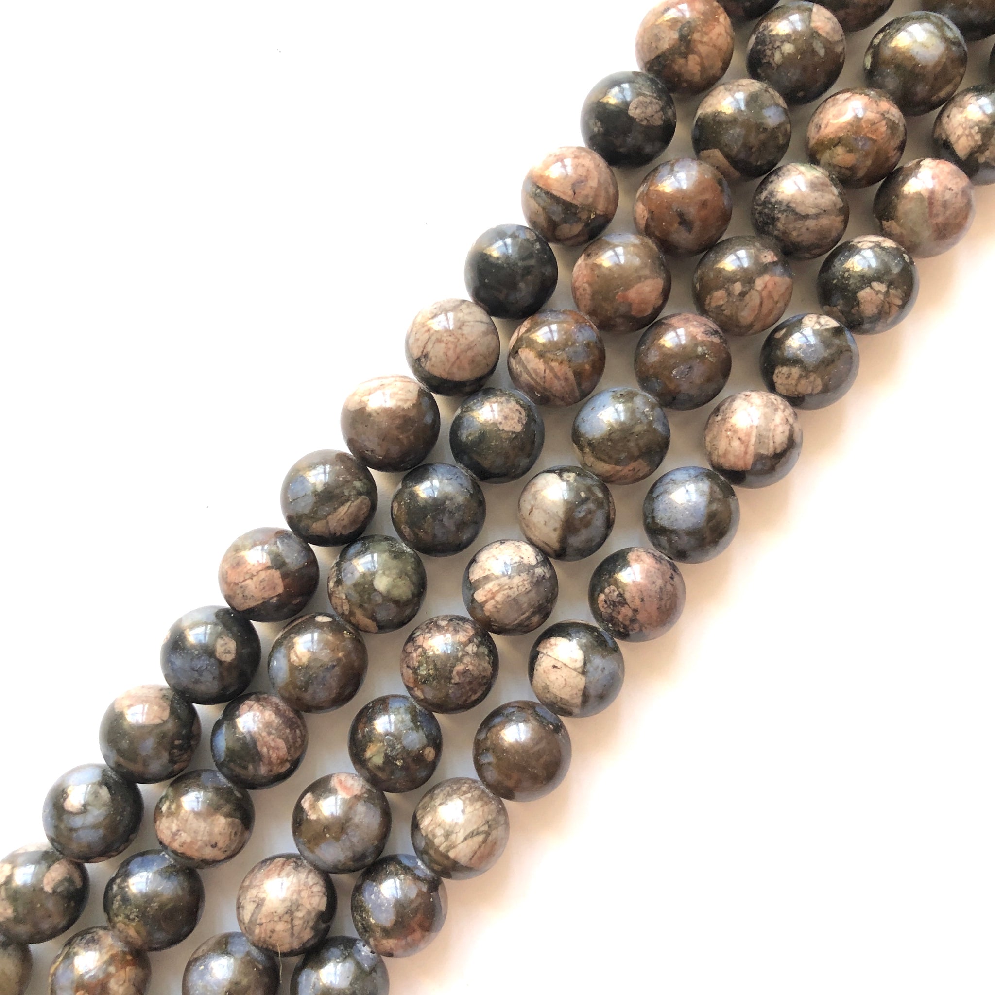 2 Strands/lot 10mm Glaucophane Stone Round Beads | Stone Beads | Charms ...
