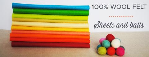  100% Wool Craft Felt - 14 Sheet Package - from