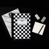 A5 19R White Ring Checkerboard Hard Cover
