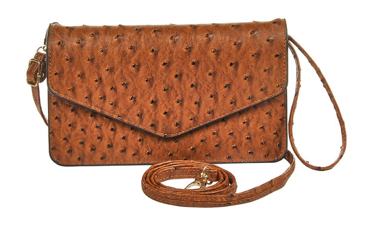 Bueno Ostrich Faux Leather Envelope Purse Crossbody Or Shoulder Bag Vintage  Look - $21 - From Margo