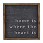 Black Home Plaque - Heart