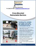 Visiontron Cone-Mounted Retractable Barriers Flyer | Advanced Stanchions