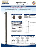 Visiontron Stainless Steel Outdoor Loop Post | Advanced Stanchions
