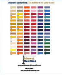 RAL Powder Coat Color Guide | Advanced Stanchions