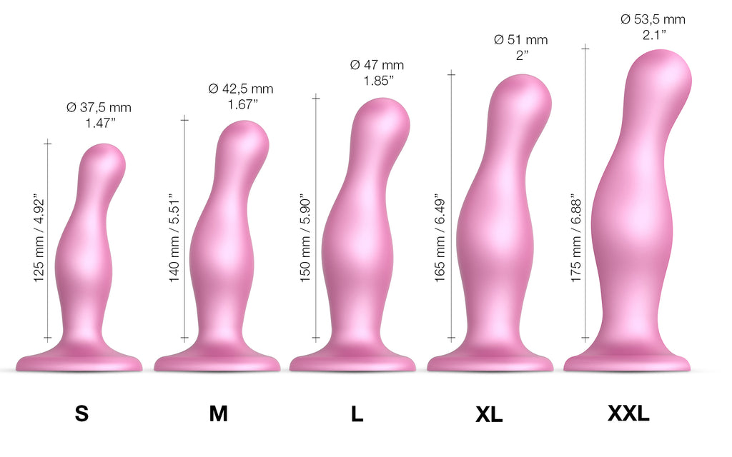 dildo curvy plug pink 