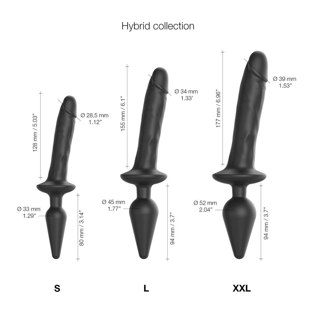 guide des tailles switch plug in dildo strap on me 