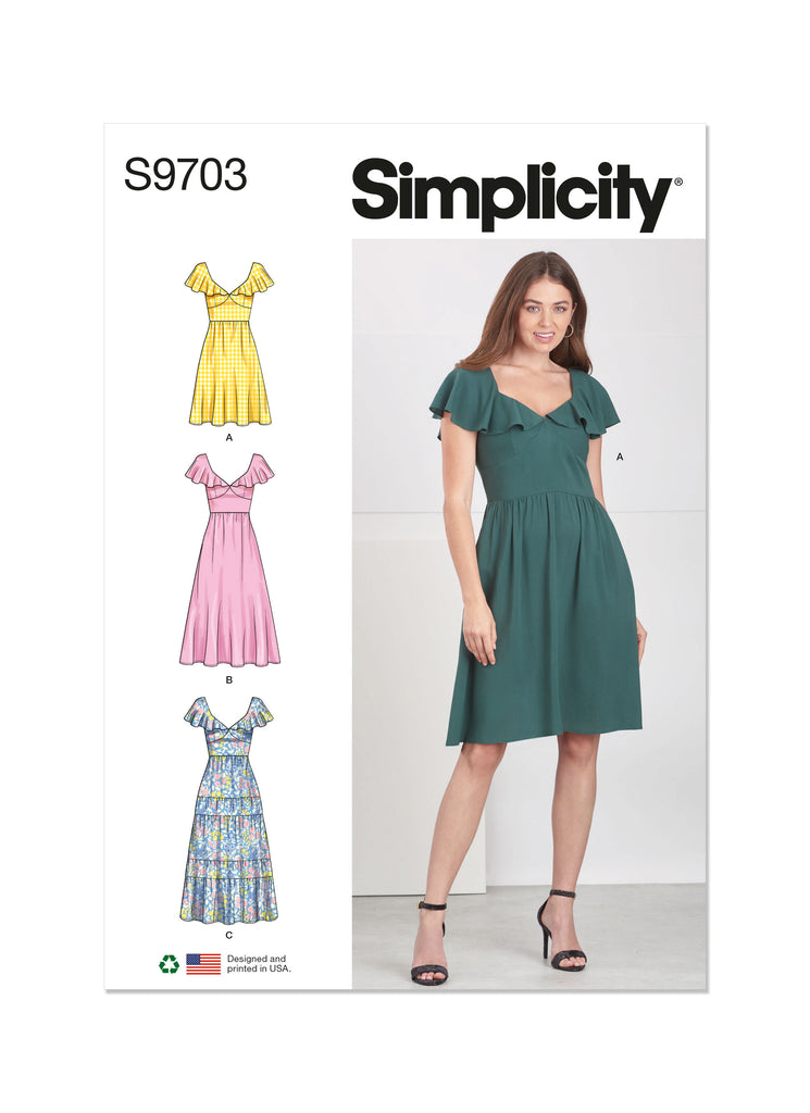 Simplicity 9702 Misses' Empire Dress