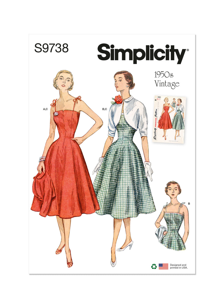  Simplicity Misses' Jiffy Back-Wrap Dress and Jumper Sewing  Pattern Packet, Code S9739, Sizes XS-S-M-L-XL, Multicolor : Arts, Crafts &  Sewing