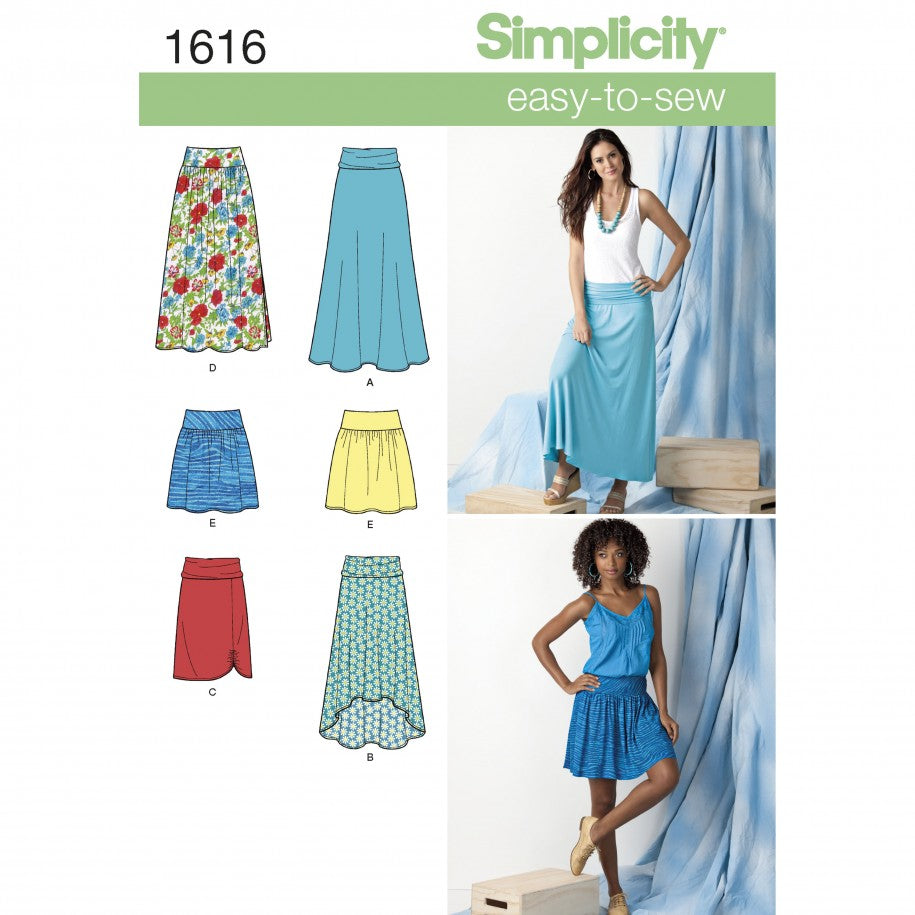 Simplicity 1616 - Women's Knit or Woven Skirts | Sewing Patterns – My ...