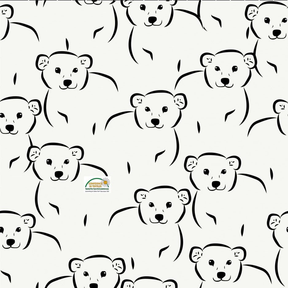 Baby Polar Bears Jersey Fabric | Stretch Fabrics – My Sewing Box