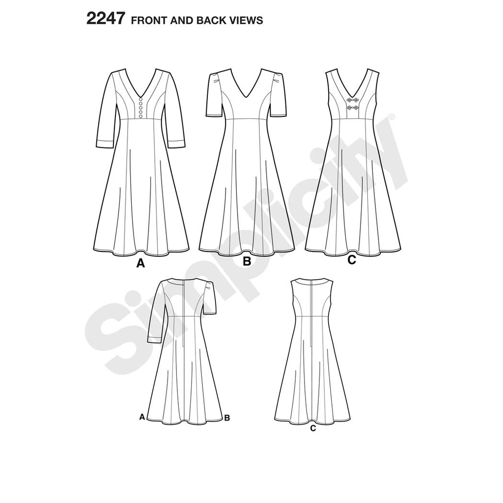 Simplicity Pattern 2247 - Women's & Plus Size Amazing Fit Dresses ...