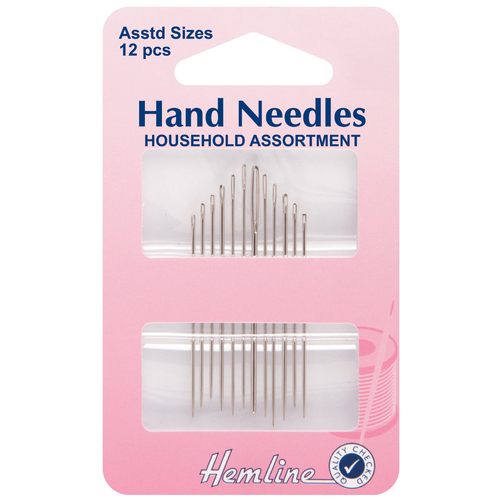 Hemline Assorted Household Needles 12pk