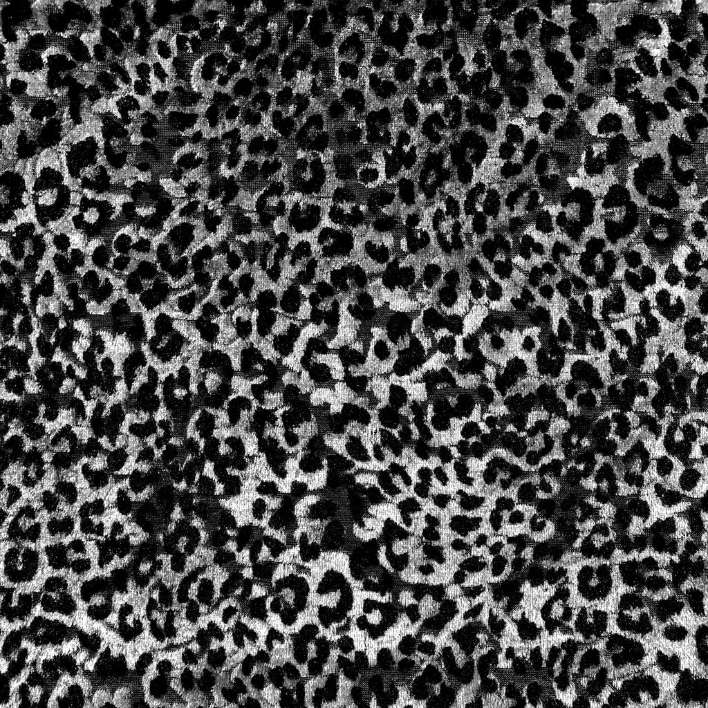 Ink-Matte-Black Velvet Leopard Printed Stretch Double Knit Fabric – Fashion  Fabrics Club