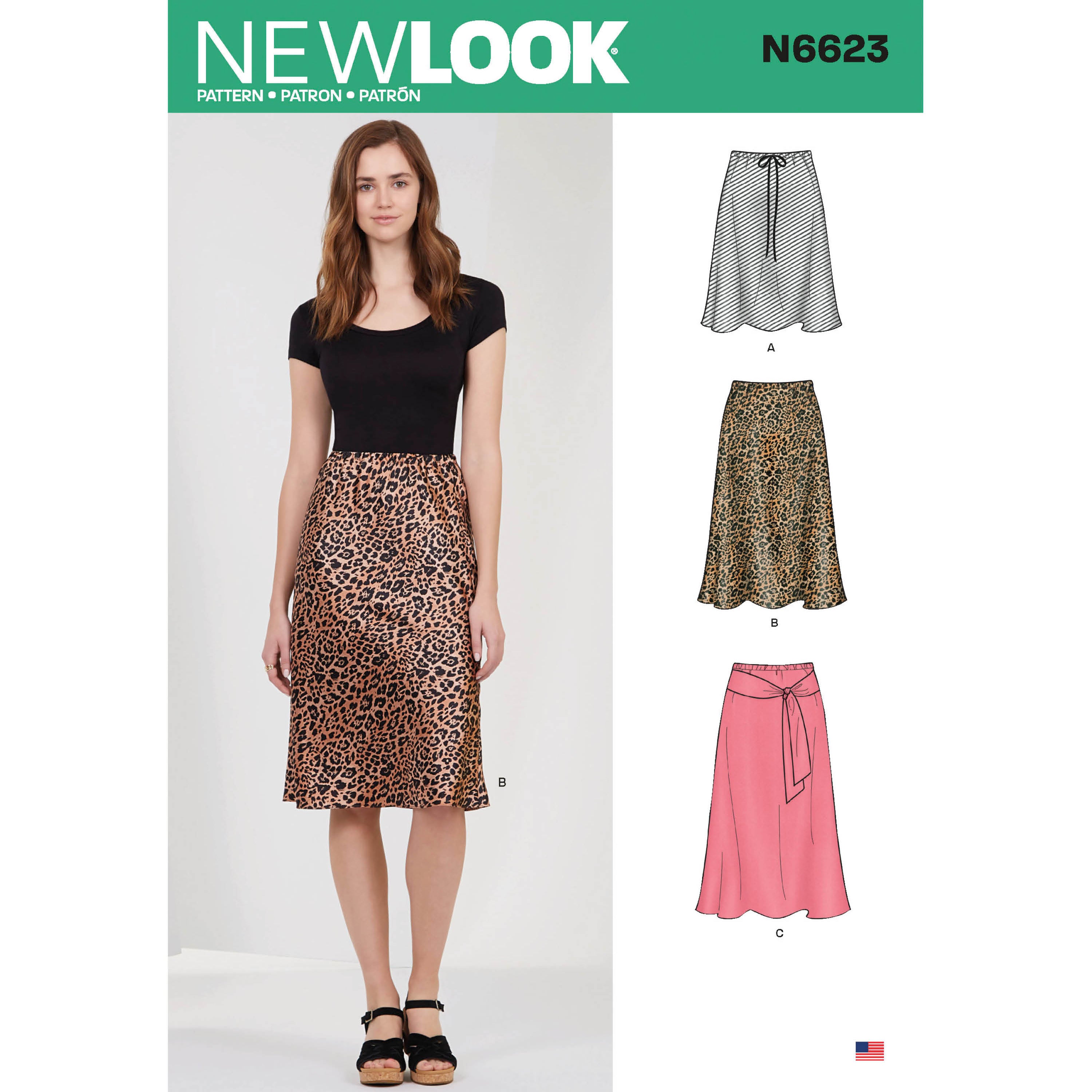 New Look Sewing Pattern N6623 - Misses' Skirts in Three Lengths ...