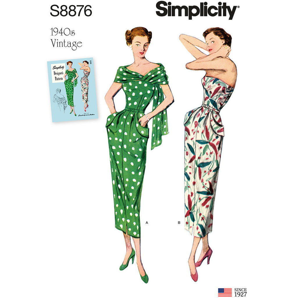 Simplicity Pattern 1426 Women's Vintage 1950's Bra Tops - Patterns