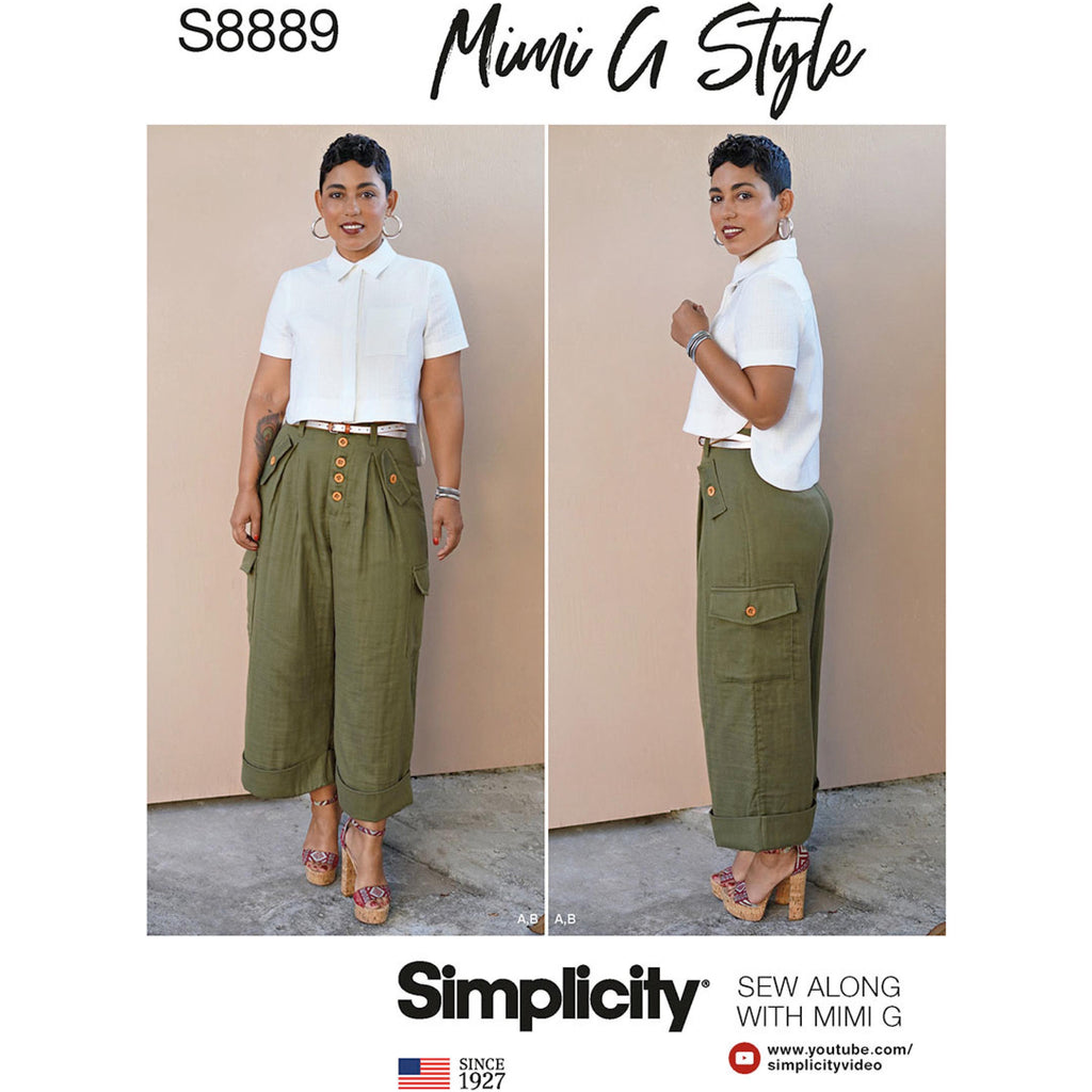 S8957  Simplicity Sewing Pattern Misses' Slim Leg Pant with