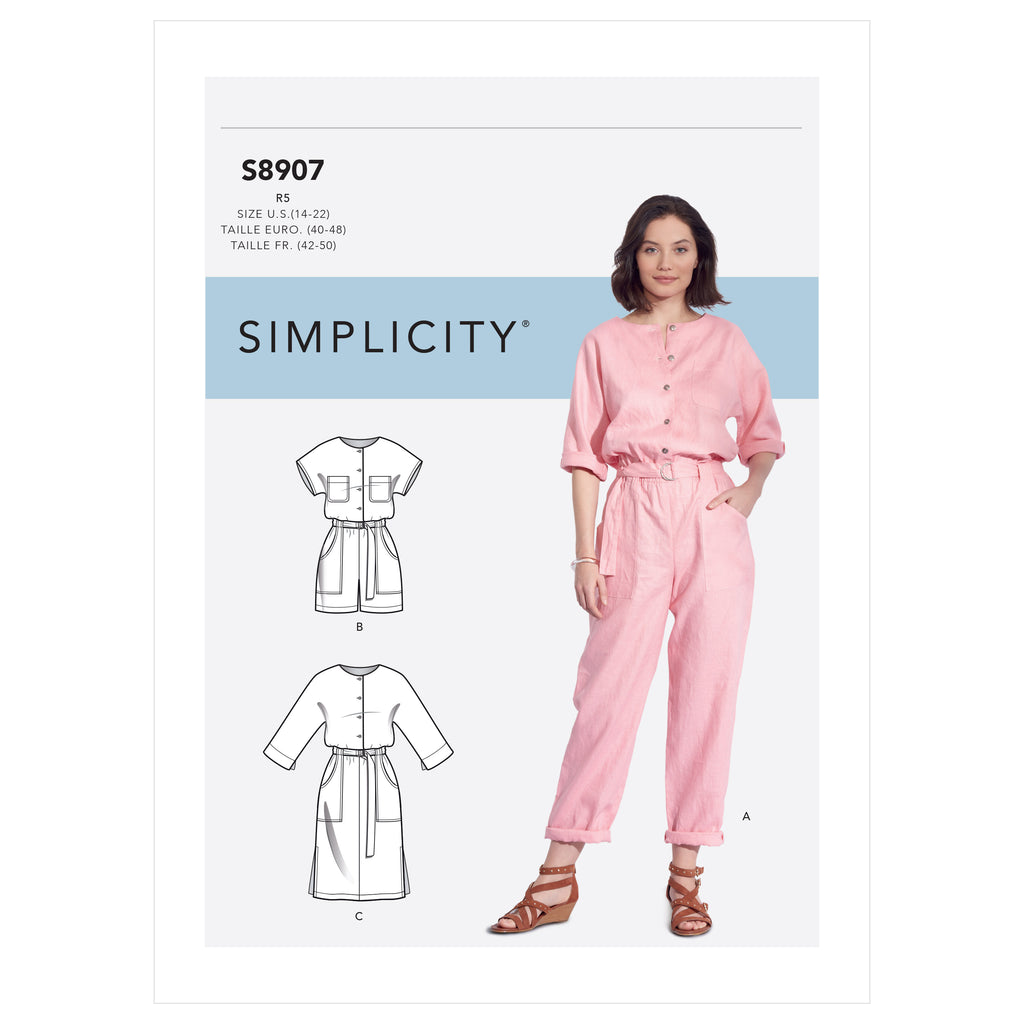 New Look Women's Sewing Pattern - 6446 Cropped Jumpsuit, Romper