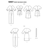 Simplicity Sewing Pattern S8907 - Misses' Jumpsuit, Romper, Dresses & Belt
