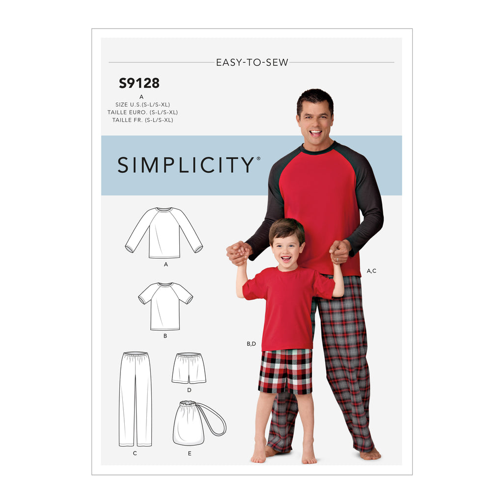 Simplicity Sewing Pattern 4760 Boys and Men Shirts and Pants, A (Small -  Medium - Large/Small - Medium - Large - X-Large) : : Home