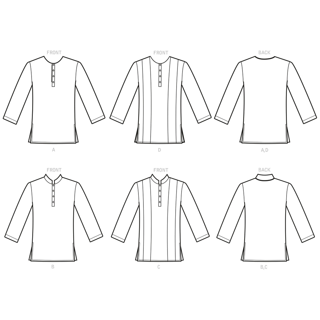 Simplicity Sewing Pattern S9158 - Men's Half Buttoned Shirts – My ...