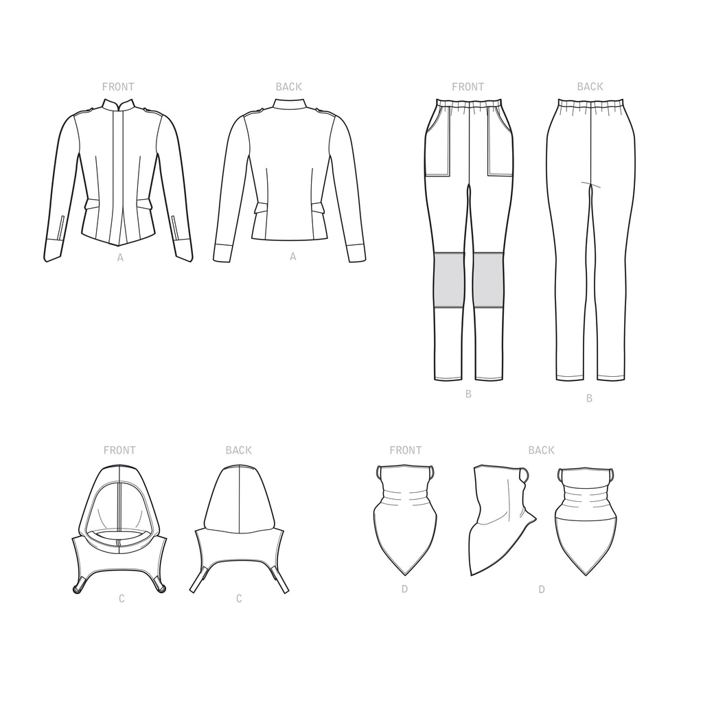 Simplicity Sewing Pattern S9249 - Misses' Jacket, Pants, Cropped Hoode ...