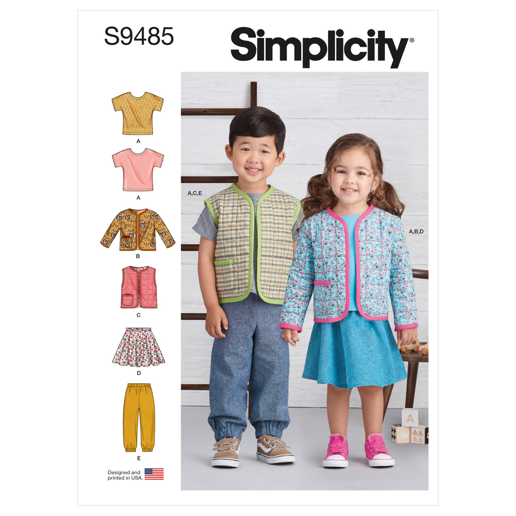 S9486, Simplicity Sewing Pattern Toddlers' Knit Jumpsuit