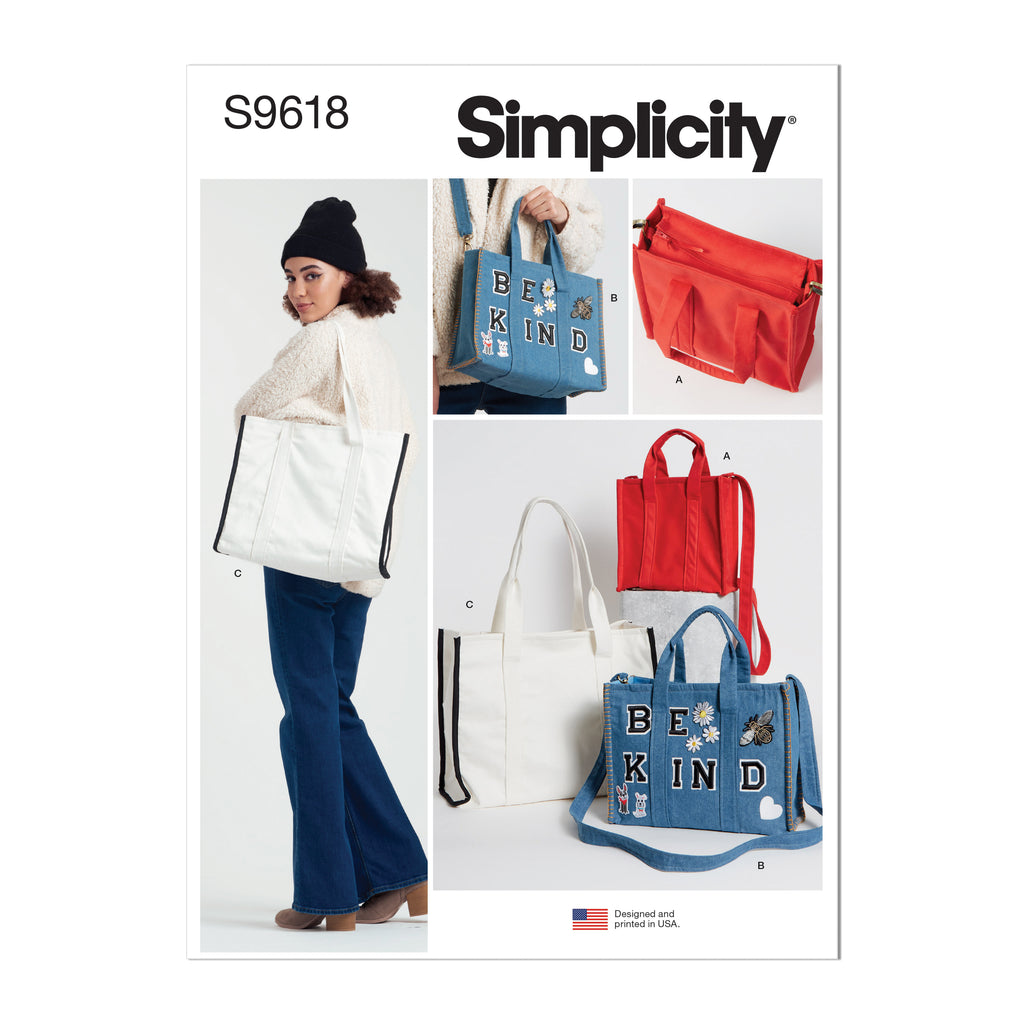 S8310  Simplicity Sewing Pattern Quilted Bags in Three Sizes