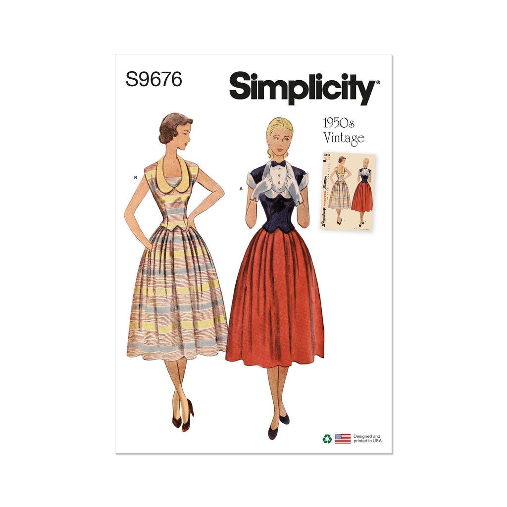  Simplicity Vintage Simplicity 1459 Vintage Fashion 1950's  Women's Dress Sewing Pattern, Sizes 16-24 : Arts, Crafts & Sewing