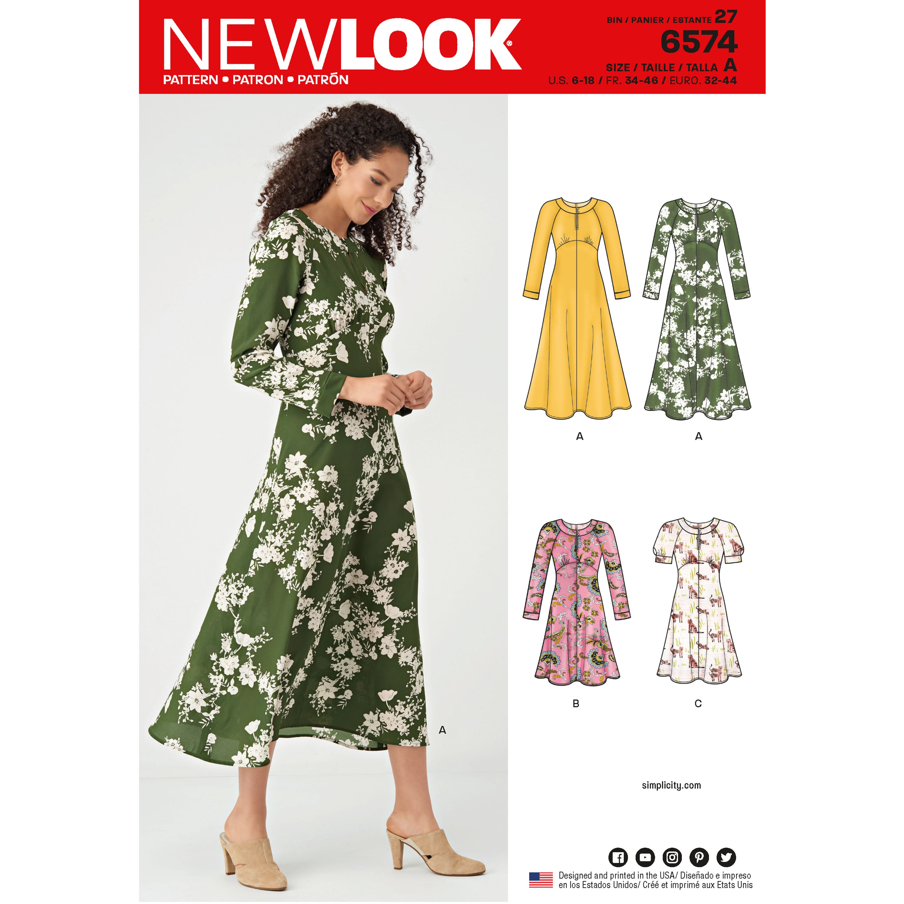 New Look Sewing Pattern 6574 Misses' Dresses My Sewing Box