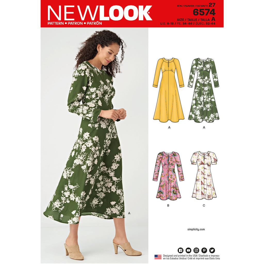 New Look Sewing Pattern 6574 - Misses' Dresses